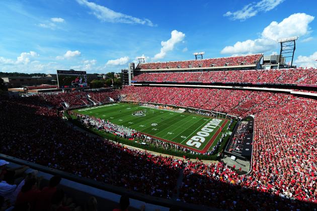 ATHENS, GA - SEPTEMBER 29: A general view of Sanford Stadium  during the game between the Georgia Bulldogs and the Tennessee Volunteers on September 29, 2018 in Athens, Georgia. (Photo by Scott Cunningham/Getty Images)