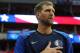 DALLAS, TX - SEPTEMBER 29: Dirk Nowitzki #41 of the Dallas Mavericks stands for the National Anthem before the preseason game against the Beijing Ducks at American Airlines Center on September 29, 2018 in Dallas, Texas. (Photo by Richard Rodriguez/Getty Images)