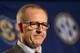 NASHVILLE, TN - MARCH 13: Greg Sankey the new commissioner of the SEC talks to the media before the quaterfinals of the SEC Basketball Tournament at Bridgestone Arena on March 13, 2015 in Nashville, Tennessee. (Photo by Andy Lyons/Getty Images)