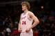 CHICAGO, IL - APRIL 11: Lauri Markkanen #24 of the Chicago Bulls looks on in the first quarter against the Detroit Pistons at the United Center on April 11, 2018 in Chicago, Illinois. NOTE TO USER: User expressly acknowledges and agrees that, by downloading and or using this photograph, User is consenting to the terms and conditions of the Getty Images License Agreement. (Dylan Buell/Getty Images) *** Local Caption *** Lauri Markkanen