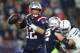FOXBOROUGH, MA - OCTOBER 04: Tom Brady #12 of the New England Patriots looks to pass during the first half against the Indianapolis Colts at Gillette Stadium on October 4, 2018 in Foxborough, Massachusetts. (Photo by Maddie Meyer/Getty Images)