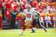 KANSAS CITY, MO - SEPTEMBER 23: Jimmy Garoppolo #10 of the San Francisco 49ers scrambles during the game against the Kansas City Chiefs at Arrowhead Stadium on September 23, 2018 in Kansas City, Missouri. The Chiefs defeated the 49ers 38-27. (Photo by Michael Zagaris/San Francisco 49ers/Getty Images)