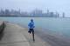 CHICAGO, IL - OCTOBER 06: Sir Mo Farah on a training run alongside Lake Michigan ahead of the 2018 Bank of America Chicago Marathon on October 6, 2018 in Chicago, Illinois. (Photo by Michael Steele/Getty Images)