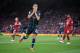 LIVERPOOL, ENGLAND - OCTOBER 07: Riyad Mahrez of Manchester City reacts after a missed chance during the Premier League match between Liverpool FC and Manchester City at Anfield on October 7, 2018 in Liverpool, United Kingdom. (Photo by Laurence Griffiths/Getty Images)
