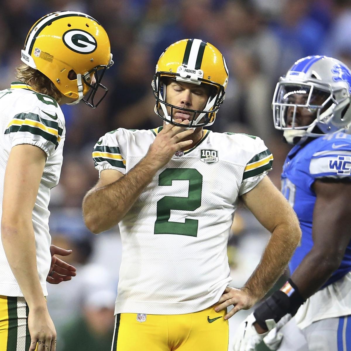 Mason Crosby Misses 4 Field Goals and an Extra Point in Packers' Loss
