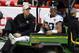 Jacksonville Jaguars running back Corey Grant (30) is carted off due to an injury during the first half of an NFL football game against the Kansas City Chiefs in Kansas City, Mo., Sunday, Oct. 7, 2018. (AP Photo/Charlie Riedel)