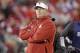 NORMAN, OK - OCTOBER 28: Defensive Coordinator Mike Stoops of the Oklahoma Sooners watches warm ups before the game against the Texas Tech Red Raiders at Gaylord Family Oklahoma Memorial Stadium on October 28, 2017 in Norman, Oklahoma. Oklahoma defeated Texas Tech 49-27. (Photo by Brett Deering/Getty Images)