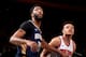 NEW YORK, NY - OCTOBER 5: Anthony Davis #23 of the New Orleans Pelicans, and Kevin Knox #20 of the New York Knicks are seen on defense during a pre-season game on October 5, 2018 at Madison Square Garden in New York City, New York. NOTE TO USER: User expressly acknowledges and agrees that, by downloading and or using this photograph, User is consenting to the terms and conditions of the Getty Images License Agreement. Mandatory Copyright Notice: Copyright 2018 NBAE (Photo by Nathaniel S. Butler/NBAE via Getty Images)