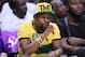 LOS ANGELES, CA - AUGUST 14: Boxer Floyd Mayweather Jr. attends the New York Liberty vs the Los Angeles Sparks WNBA basketball game at Staples Center on August 14, 2018 in Los Angeles, California. (Photo by Leon Bennett/Getty Images)