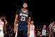 NEW YORK, NY - OCTOBER 5: Anthony Davis #23 of the New Orleans Pelicans looks on against the New Orleans Pelicans during a pre-season game on October 5, 2018 at Madison Square Garden in New York City, New York. NOTE TO USER: User expressly acknowledges and agrees that, by downloading and or using this photograph, User is consenting to the terms and conditions of the Getty Images License Agreement. Mandatory Copyright Notice: Copyright 2018 NBAE (Photo by Nathaniel S. Butler/NBAE via Getty Images)