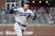 ATLANTA, GA - OCTOBER 08: Manny Machado #8 of the Los Angeles Dodgers celebrates as he rounds the bases after hitting a three run homerun during the seventh inning of Game Four of the National League Division Series against the Atlanta Braves at Turner Field on October 8, 2018 in Atlanta, Georgia. (Photo by Rob Carr/Getty Images)
