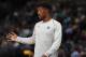 Minnesota Timberwolves guard Jimmy Butler (23) in the second half of an NBA basketball game Thursday, April 5, 2018, in Denver. The Nuggets won 100-96. (AP Photo/David Zalubowski)