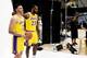 EL SEGUNDO, CA - SEPTEMBER 24: Lonzo Ball #2 and LeBron James #23 of the Los Angeles Lakers are seen posing for a portrait during media day at UCLA Health Training Center on September 24, 2018 in El Segundo, California. NOTE TO USER: User expressly acknowledges and agrees that, by downloading and/or using this Photograph, user is consenting to the terms and conditions of the Getty Images License Agreement. Mandatory Copyright Notice: Copyright 2018 NBAE (Photo by Adam Pantozzi/NBAE via Getty Images)