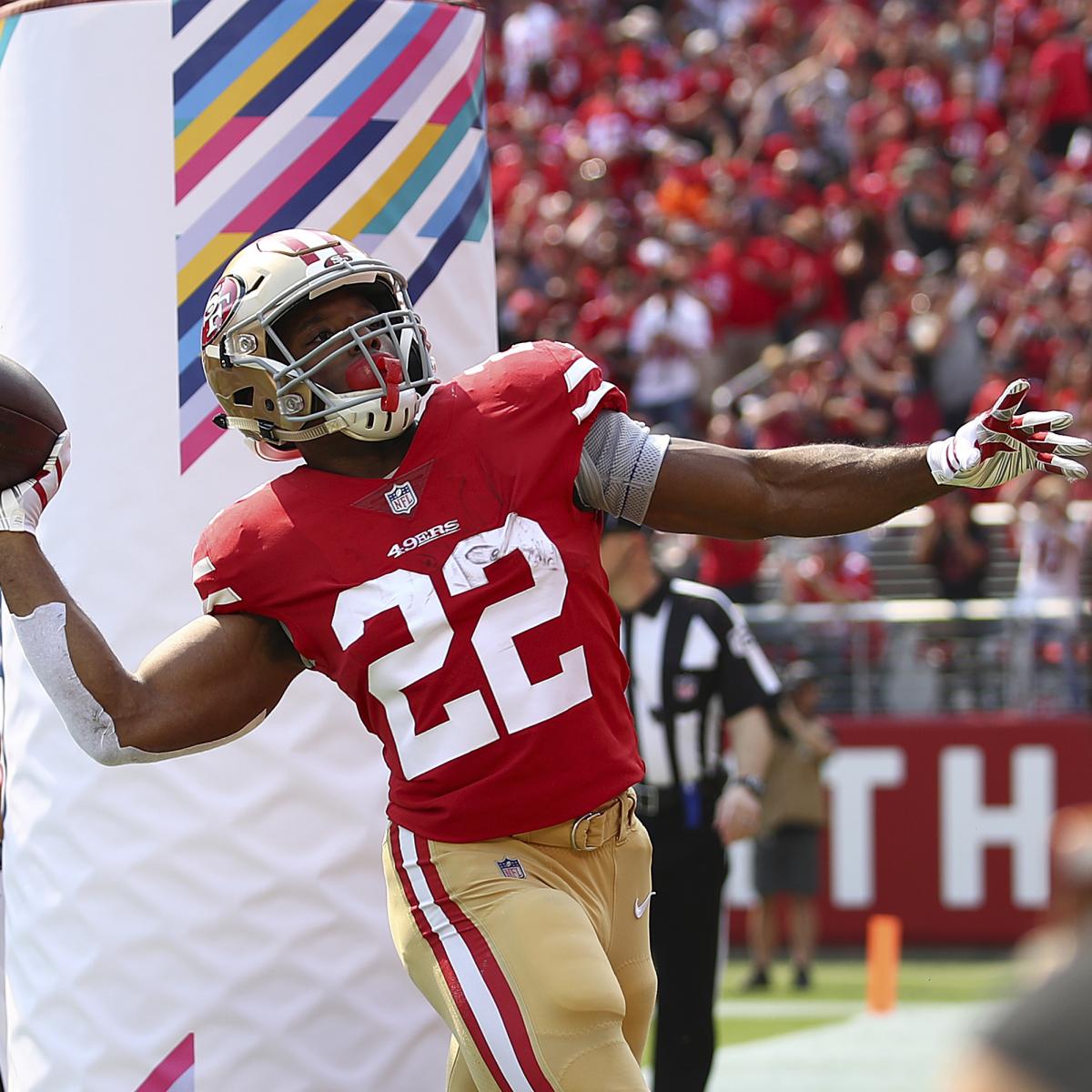 49ers' Matt Breida Out vs. Broncos in Week 14 After Reaggravating Ankle Injury ...1200 x 1200