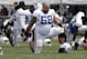 Indianapolis Colts offensive guard Matt Slauson (68) during a joint practice with the Baltimore Ravens at the Colts NFL football training camp in Westfield, Ind., Saturday, Aug. 18, 2018. (AP Photo/Michael Conroy)