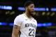 NEW ORLEANS, LA - MARCH 22: Anthony Davis #23 of the New Orleans Pelicans reacts during the first half against the Los Angeles Lakers at the Smoothie King Center on March 22, 2018 in New Orleans, Louisiana. NOTE TO USER: User expressly acknowledges and agrees that, by downloading and or using this photograph, User is consenting to the terms and conditions of the Getty Images License Agreement. (Photo by Jonathan Bachman/Getty Images)