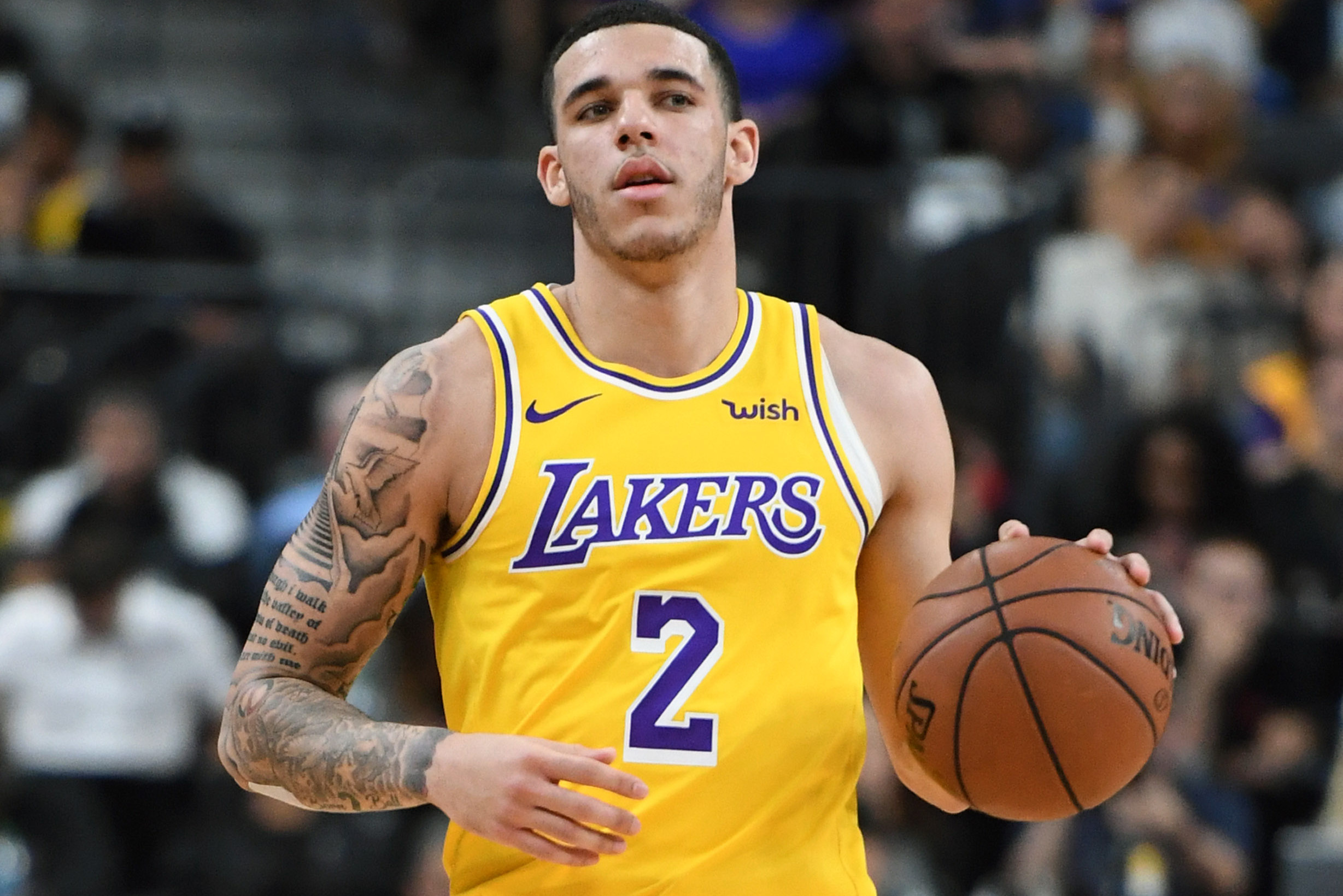 LOOK: Lonzo Ball has his own wall at Los Angeles Lakers team store