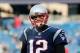 FOXBORO, MA - DECEMBER 31: Tom Brady #12 of the New England Patriots looks on before the game against the New York Jets at Gillette Stadium on December 31, 2017 in Foxboro, Massachusetts. (Photo by Jim Rogash/Getty Images)
