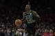 Boston Celtics' Terry Rozier in action during Game 4 of an NBA basketball second-round playoff series against the Philadelphia 76ers, Monday, May 7, 2018, in Philadelphia. (AP Photo/Matt Slocum)