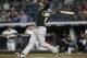 NEW YORK, NY - OCTOBER 3: Jed Lowrie #8 of the Oakland Athletics bats during the game against the New York Yankees in the American League Wild Card Game at Yankee Stadium on October 3, 2018 New York, New York. The Yankees defeated the Athletics 7-2. Zagaris/Oakland Athletics/Getty Images)