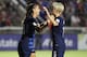 CARY, NC - OCTOBER 04: Alex Morgan #13 and Megan Rapinoe #15 of USA celebrate after a goal against Mexico during the Group A - CONCACAF Women's Championship at WakeMed Soccer Park on October 4, 2018 in Cary, North Carolina. (Photo by Streeter Lecka/Getty Images)