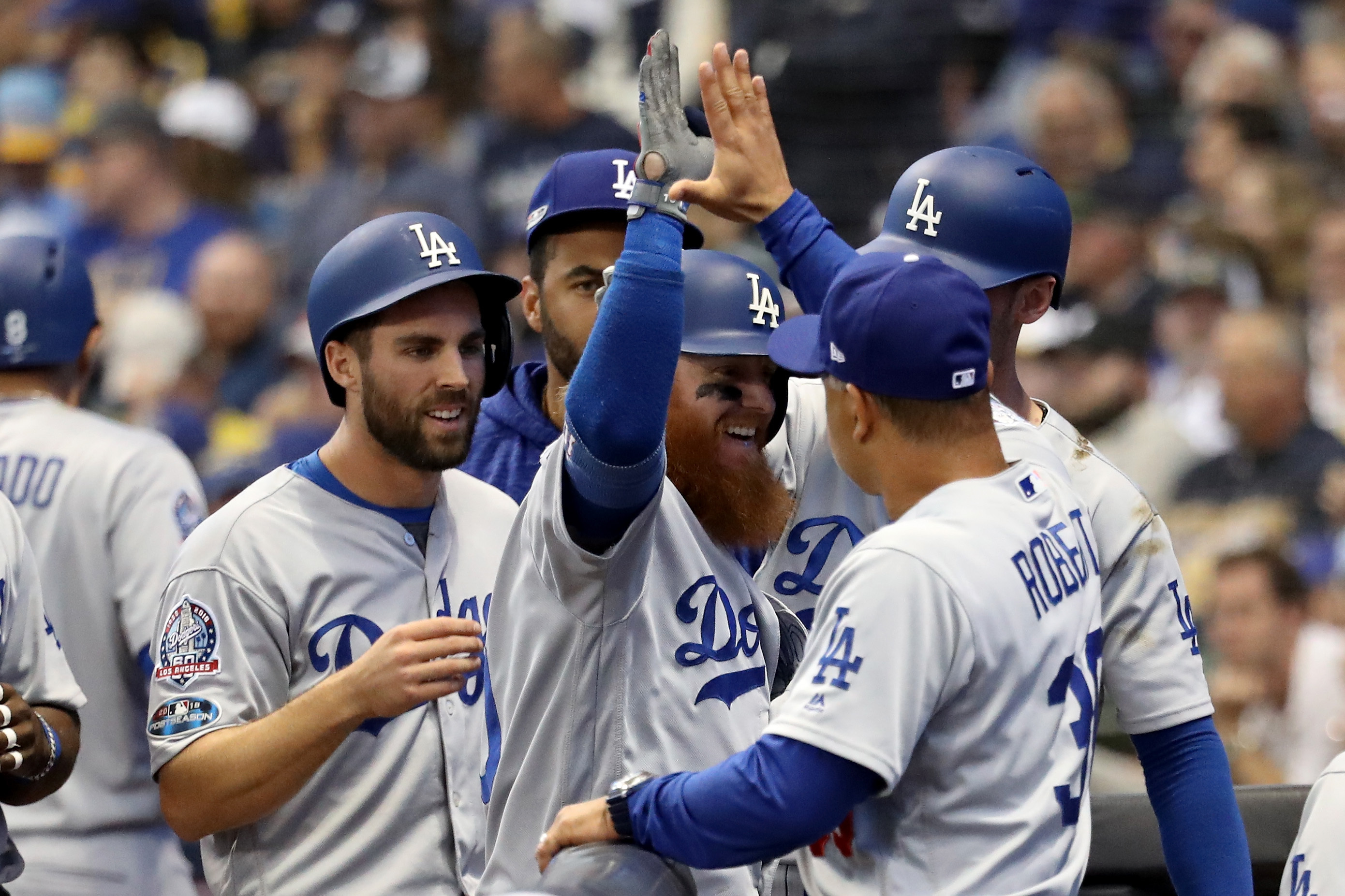 Justin Turner Home Run Leads Dodgers' Comeback Win over Brewers in