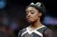 BOSTON, MA - AUGUST 17 : Simone Biles looks on during Day 2 of the U.S. Gymnastics Championships 2018 at TD Garden on August 17, 2018 in Boston, Massachusetts. (Photo by Maddie Meyer/Getty Images)