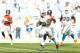 MIAMI, FL - OCTOBER 14: Albert Wilson #15 of the Miami Dolphins carries a pass for a touchdown in the fourth quarter against the Chicago Bears of the game at Hard Rock Stadium on October 14, 2018 in Miami, Florida. (Photo by Marc Serota/Getty Images)