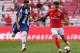 LISBON, PORTUGAL - OCTOBER 7: Alex Grimaldo of SL Benfica with Hector Herrera of FC Porto in action during the Liga NOS match between SL Benfica and FC Porto at Estadio da Luz on October 7, 2018 in Lisbon, Portugal. (Photo by Gualter Fatia/Getty Images)