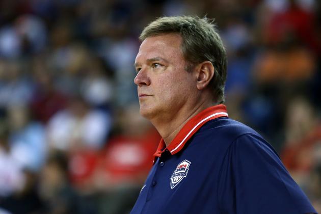 ST CATHARINES, ON - JUNE 16: Head Coach Bill Self of the United States looks on during the Gold Medal final of the FIBA U18 Americas Championship against Canada at the Meridian Centre on June 16, 2018 in St. Catharines, Canada. (Photo by Vaughn Ridley/Getty Images)