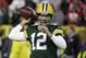 Green Bay Packers quarterback Aaron Rodgers (12) warms up before an NFL football game against the San Francisco 49ers Monday, Oct. 15, 2018, in Green Bay, Wis. (AP Photo/Mike Roemer)