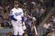 LOS ANGELES, CA - OCTOBER 15: Enrique Hernandez #14 of the Los Angeles Dodgers reacts after striking out during the eighth inning against the Milwaukee Brewers in Game Three of the National League Championship Series at Dodger Stadium on October 15, 2018 in Los Angeles, California. (Photo by Harry How/Getty Images)