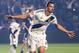 CARSON, CA - SEPTEMBER 29: Zlatan Ibrahimovic #9 of Los Angeles Galaxy celebrates his penalty kick goal during the Los Angeles Galaxy's MLS match against Vancouver Whitecaps at the StubHub Center on September 29, 2018 in Carson, California. The Los Angeles Galaxy won the match 3-0 (Photo by Shaun Clark/Getty Images)
