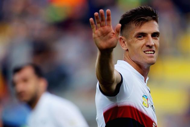 FROSINONE, ITALY - SEPTEMBER 30: Krzysztof Piatek reacts during the Serie A match between Frosinone Calcio and Genoa CFC at Stadio Benito Stirpe on September 30, 2018 in Frosinone, Italy. (Photo by Paolo Bruno/Getty Images)