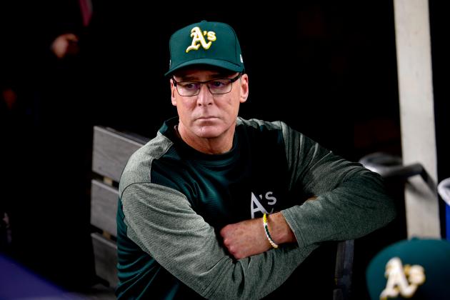 NEW YORK, NY - OCTOBER 3: Manager Bob Melvin #6 of the Oakland Athletics stands in the dugout prior to the game against the New York Yankees in the American League Wild Card Game at Yankee Stadium on October 3, 2018 New York, New York. The Yankees defeated the Athletics 7-2. Zagaris/Oakland Athletics/Getty Images)