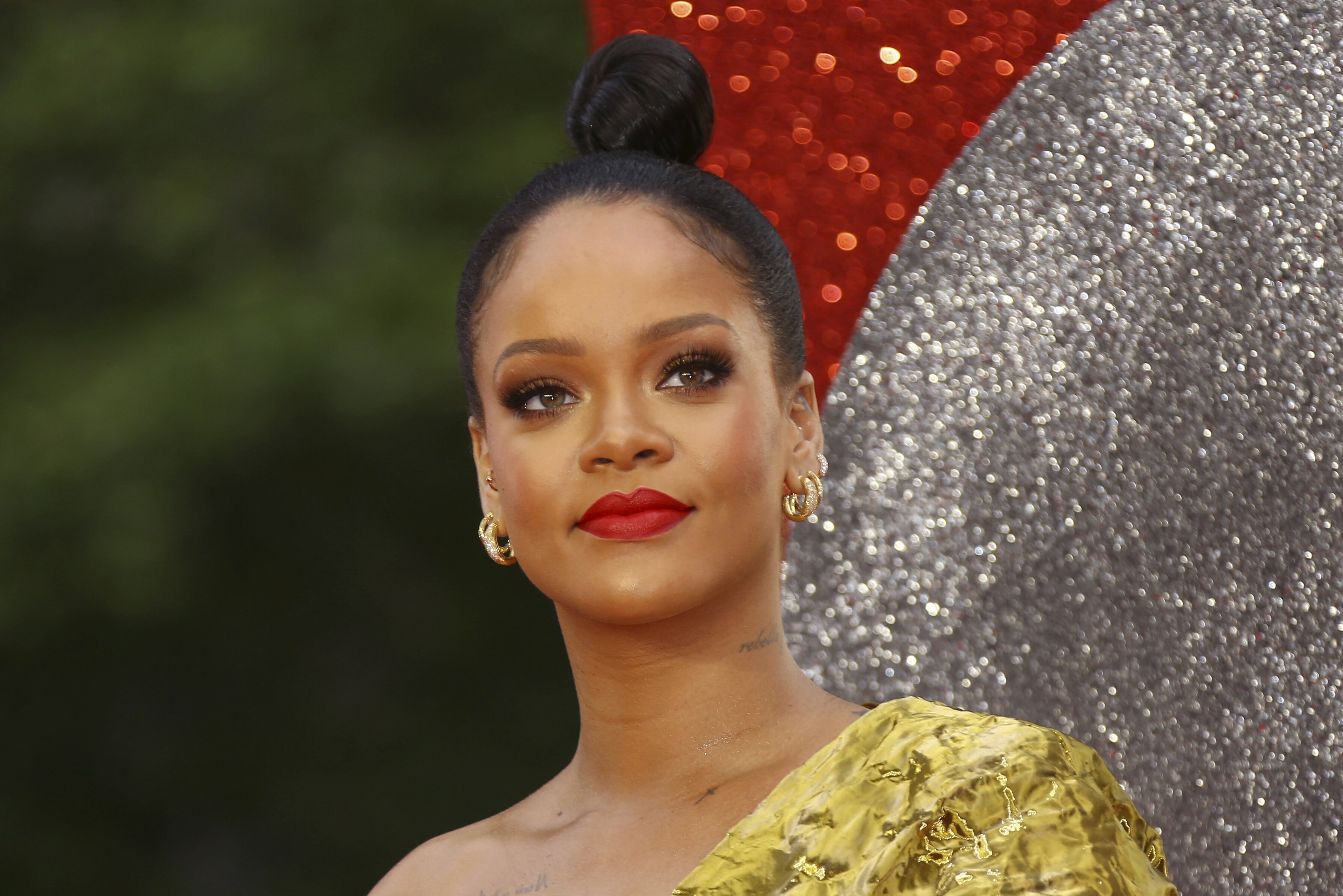 FILE - In this June 13, 2018 file photo, singer and actress Rihanna arrives at the premiere of