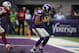Minnesota Vikings wide receiver Adam Thielen (19) catches a touchdown pass against the Arizona Cardinals during an NFL football game, Sunday, Oct. 14, 2018, in Minneapolis. The Vikings won 27-17. (Jeff Haynes/AP Images for Panini)