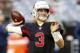 Arizona Cardinals quarterback Josh Rosen (3) warms up prior to an NFL football game against the Denver Broncos, Thursday, Oct. 18, 2018, in Glendale, Ariz. (AP Photo/Ralph Freso)