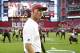 Arizona Cardinals offensive coordinator Mike McCoy watches prior to an NFL football game against the Denver Broncos, Thursday, Oct. 18, 2018, in Glendale, Ariz. (AP Photo/Rick Scuteri)