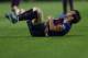 FC Barcelona's Lionel Messi looks painful injured during the Spanish La Liga soccer match between FC Barcelona and Sevilla at the Camp Nou stadium in Barcelona, Spain, Saturday, Oct. 20, 2018. (AP Photo/Manu Fernandez)