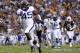 BATON ROUGE, LA - OCTOBER 20: Michael Divinity Jr. #45 of the LSU Tigers returns an interception during the first half against the Mississippi State Bulldogs at Tiger Stadium on October 20, 2018 in Baton Rouge, Louisiana. (Photo by Jonathan Bachman/Getty Images)