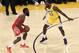 LOS ANGELES, CA - OCTOBER 20: LeBron James #23 of the Los Angeles Lakers defends against James Harden #13 of the Houston Rockets as he makes his home debut at Staples Center on October 20, 2018 in Los Angeles, California. NOTE TO USER: User expressly acknowledges and agrees that, by downloading and or using this photograph, User is consenting to the terms and conditions of the Getty Images License Agreement. (Photo by Kevork Djansezian/Getty Images)