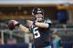 Jacksonville Jaguars quarterback Blake Bortles (5) throws during warm-ups before an NFL football game against the Dallas Cowboys in Arlington, Texas, Sunday, Oct. 14, 2018. (AP Photo/Jim Cowsert)