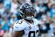 JACKSONVILLE, FL - SEPTEMBER 30: Calais Campbell #93 of the Jacksonville Jaguars celebrates a safety during the game against the New York Jets on September 30, 2018 in Jacksonville, Florida. (Photo by Sam Greenwood/Getty Images)