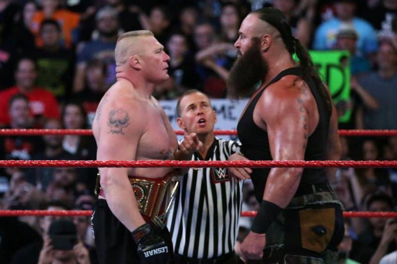 Brock Lesnar Vs Braun Strowman Set For Wwe Crown Jewel After