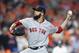 HOUSTON, TX - OCTOBER 18: David Price #24 of the Boston Red Sox pitches in the first inning against the Houston Astros during Game Five of the American League Championship Series at Minute Maid Park on October 18, 2018 in Houston, Texas. (Photo by Elsa/Getty Images)