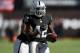OAKLAND, CA - SEPTEMBER 17: Karl Joseph #42 of the Oakland Raiders celebrates after sacking the quarterback and recovering a fumble against the New York Jets during the fourth quarter of their NFL football game at Oakland-Alameda County Coliseum on September 17, 2017 in Oakland, California. The Raiders won the game 45-20. (Photo by Thearon W. Henderson/Getty Images)