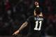 Paris Saint-Germain's Argentine midfielder Angel Di Maria celebrates after scoring a goal during the UEFA Champions League Group C football match between Paris Saint-Germain and SSC Napoli at the Parc des Princes stadium, in Paris, on October 24, 2018. (Photo by Anne-Christine POUJOULAT / AFP) (Photo credit should read ANNE-CHRISTINE POUJOULAT/AFP/Getty Images)