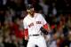 BOSTON, MA - OCTOBER 14: Rick Porcello #22 of the Boston Red Sox celebrates after retiring the side in the top of the eighth inning against the Houston Astros in Game Two of the American League Championship Series at Fenway Park on October 14, 2018 in Boston, Massachusetts. (Photo by Maddie Meyer/Getty Images)