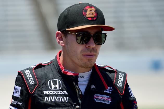 FORT WORTH, TX - JUNE 08:  Robert Wickens, driver of the #6 Lucas Oil SPM Honda, stands on the grid following practice for the Verizon IndyCar Series DXC Technology 600 at Texas Motor Speedway on June 8, 2018 in Fort Worth, Texas.  (Photo by Jared C. Tilton/Getty Images)